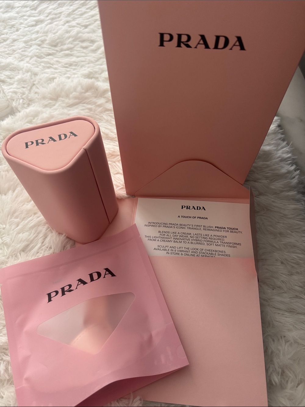 Prada Touch 4 pc Blush Set with exclusive Branded Case & Wristband